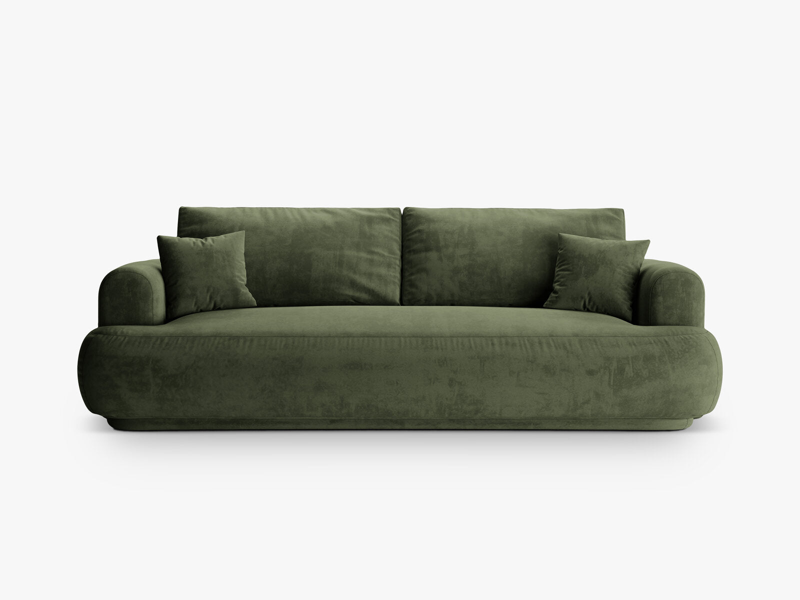 Micadoni Ella Schlafsofa 3-Sitzer mit Bettkasten Samt Vogue Grün
