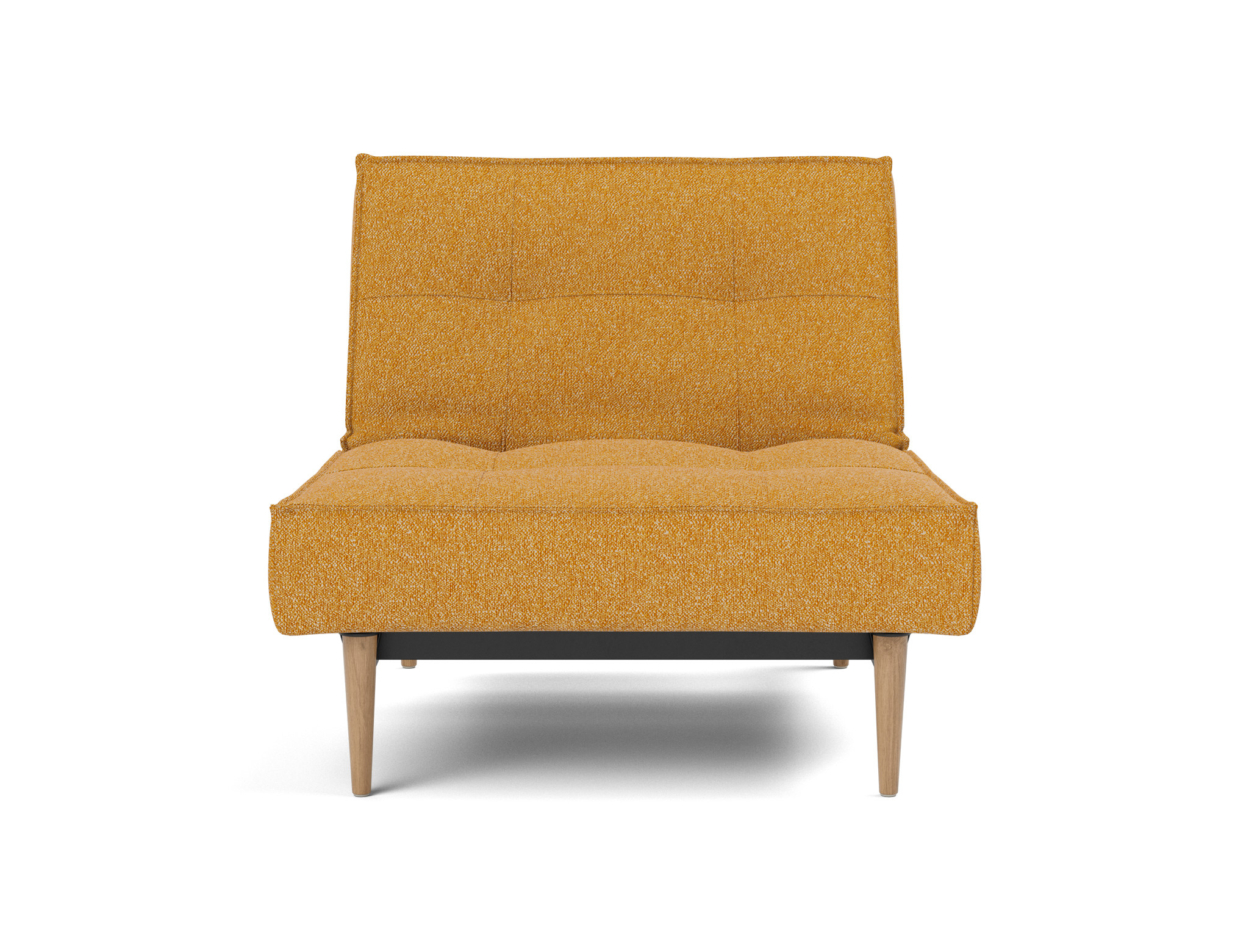 Sessel Splitback Boucle Skandi 536-Ochre Beine Styletto Eiche hell