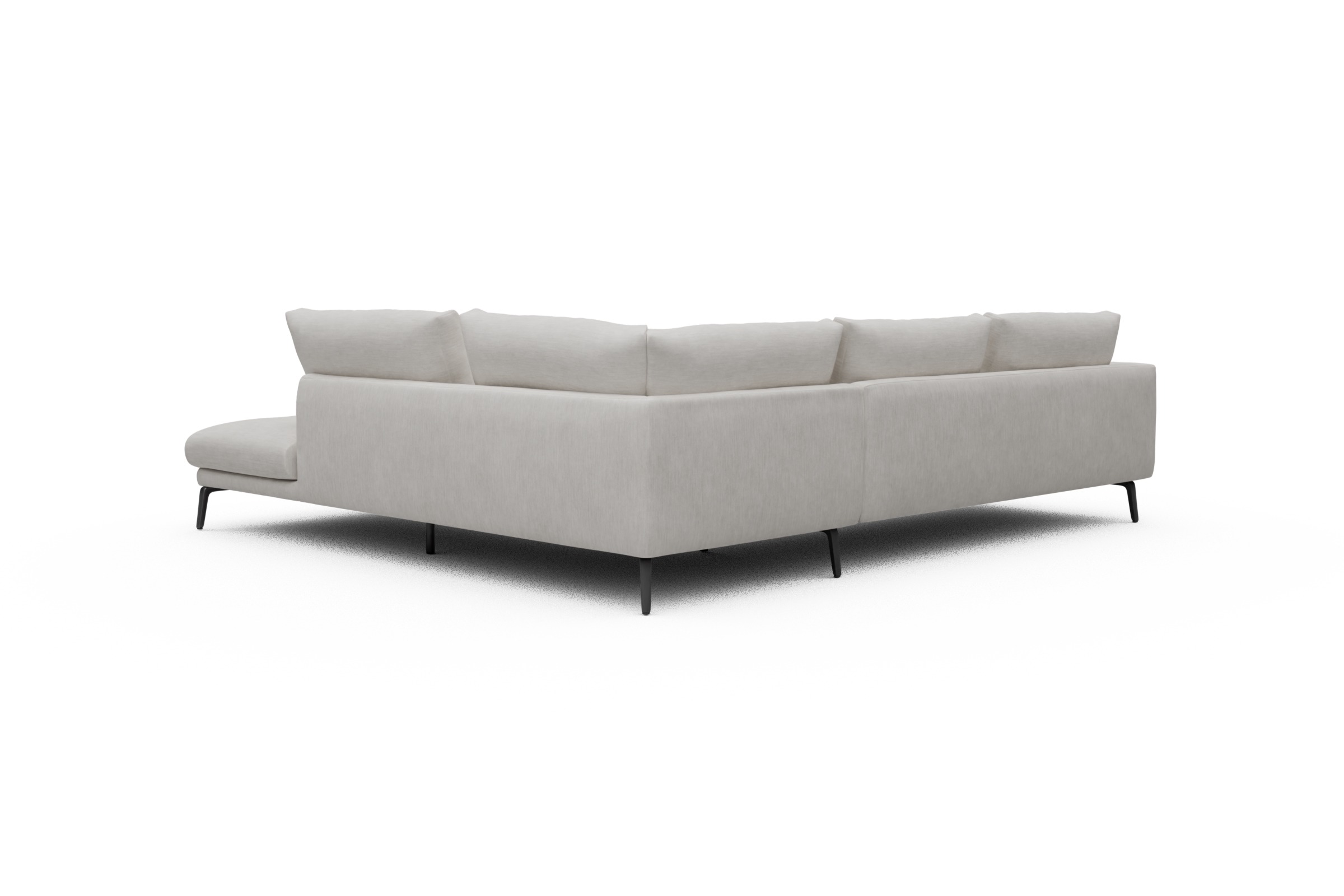 Ecksofa Karl Relax-Ecke rechts mit 2,5-Sitzer Vivus-Dusty-Off-White