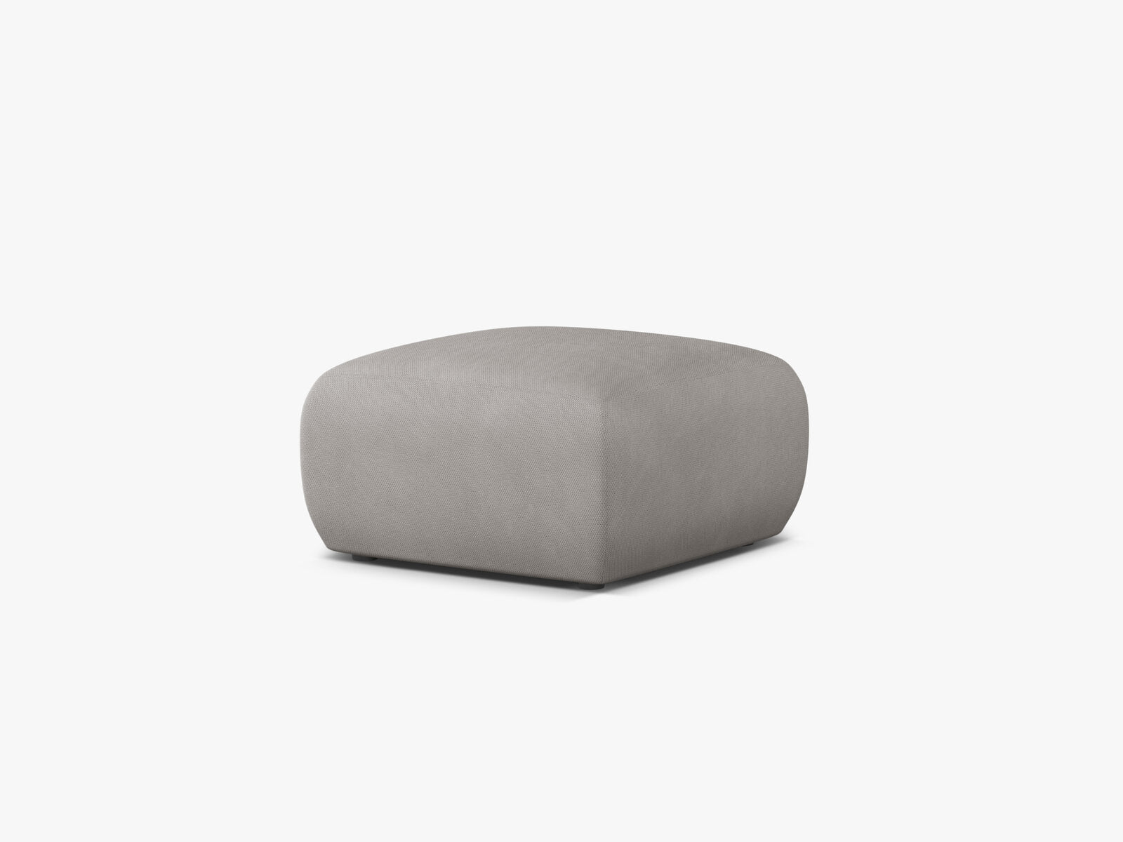 Micadoni Hocker Molino Medium Strukturierter Stoff Rebel Hellgrau