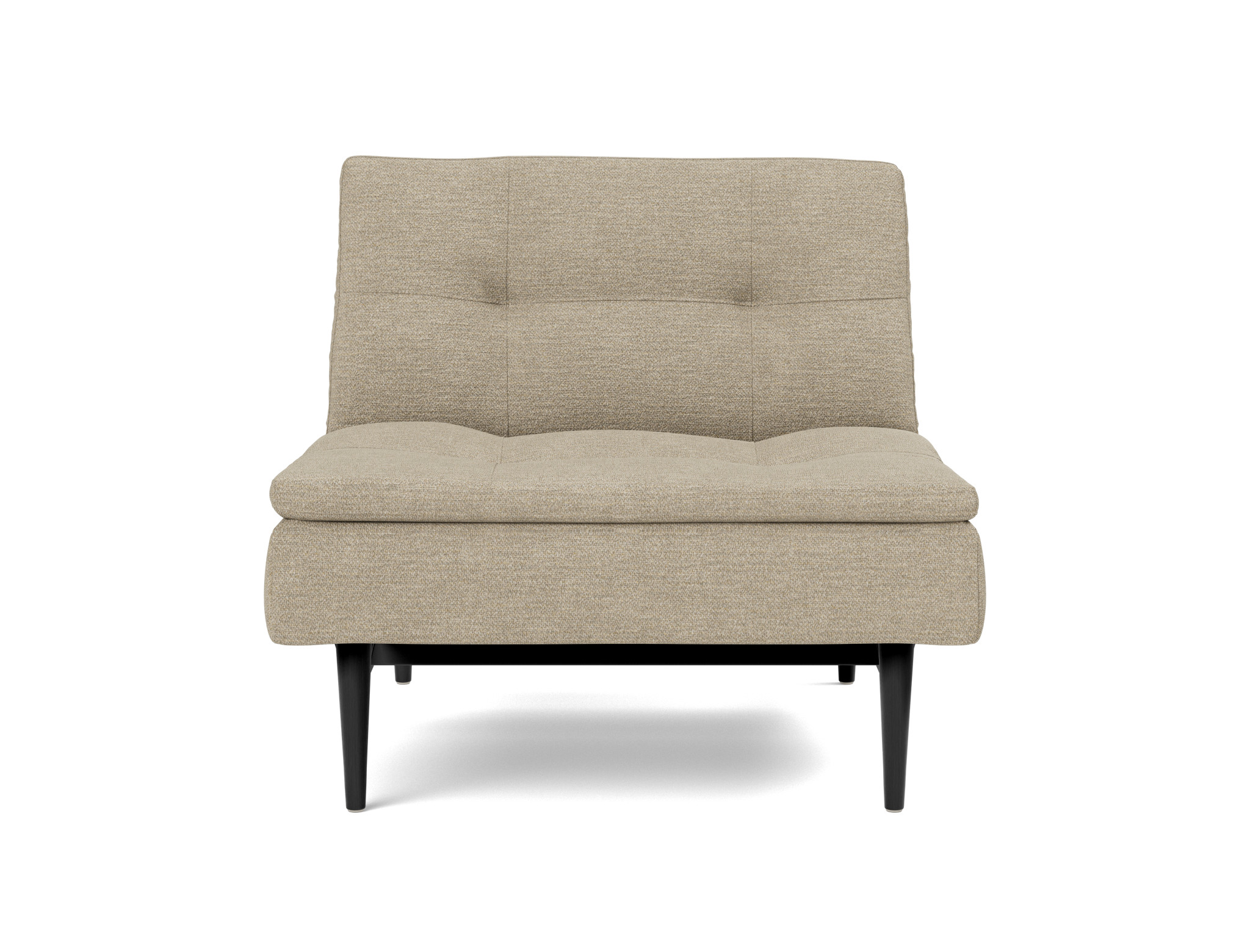 Sessel Dublexo Strukturierter Stoff Taura 356-Sand Beine Styletto Eiche schwarz