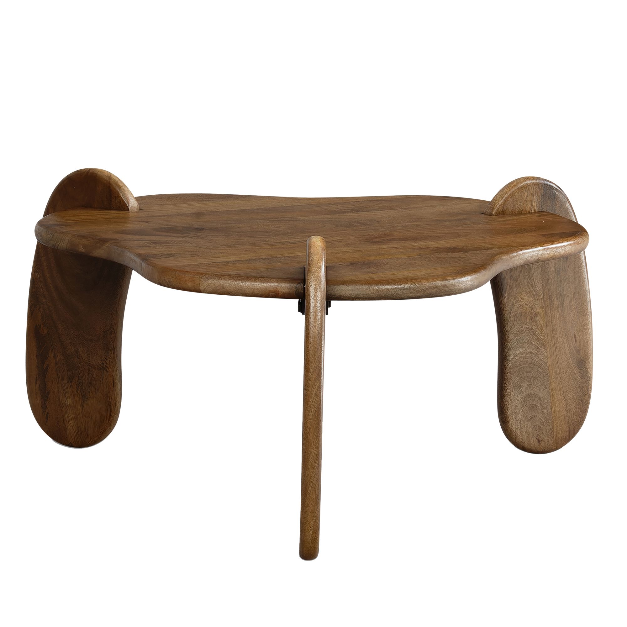 Couchtisch Hovland Mango Massivholz Braun 78 × 78 × 39,5 cm