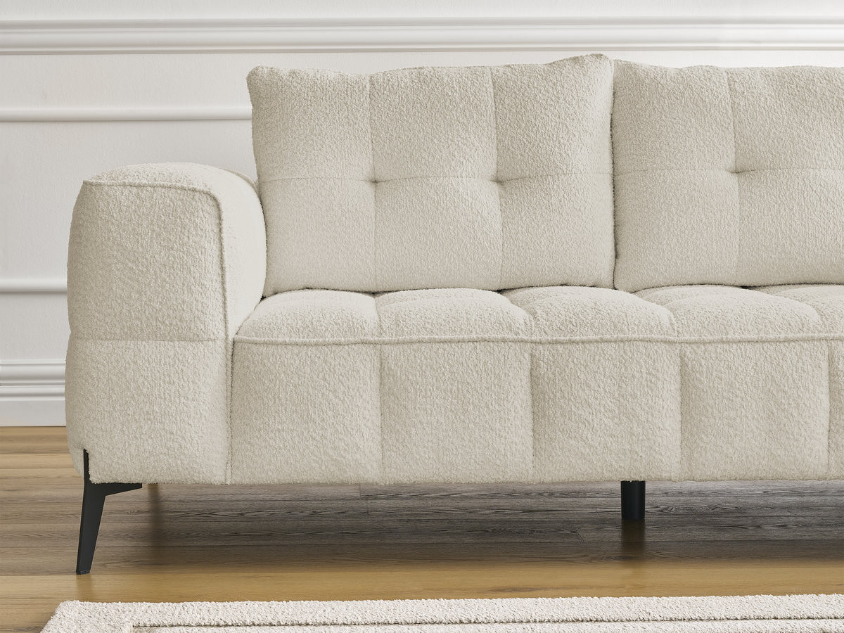 Bobochic Anis Sofa 2-Sitzer Bouclé-Stoff Beige