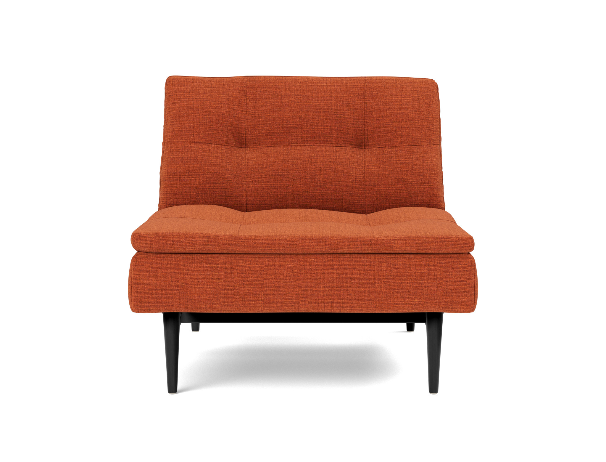 Sessel Dublexo Chenille Esina 412-Rust-Orange Beine Styletto Eiche schwarz