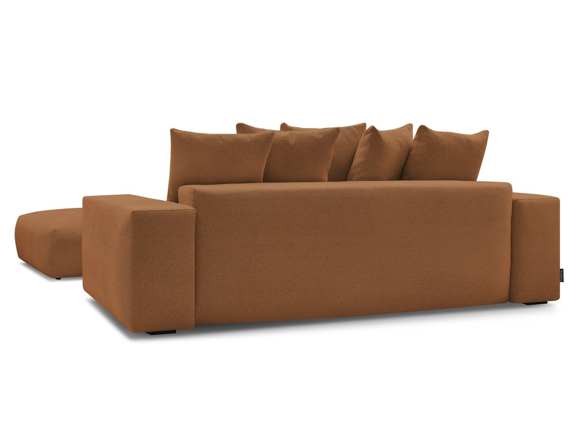 Bobochic Voltaire Sofa 4-Sitzer mit Pouf 280 × 124 cm Melange-Stoff Orange