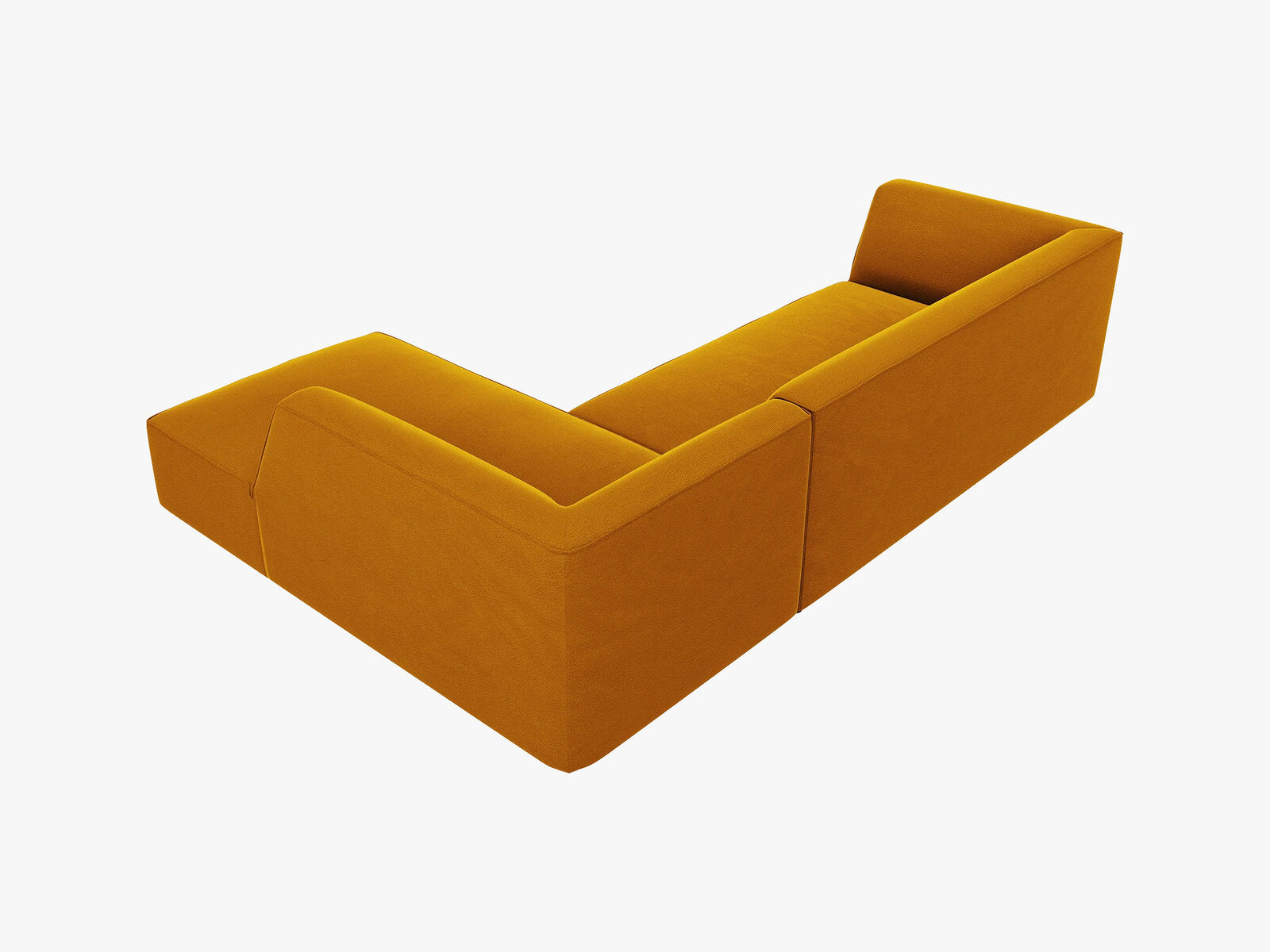 Micadoni 4-Sitzer Modular Sofa Ruby Rechts Samt Salvador Gelb