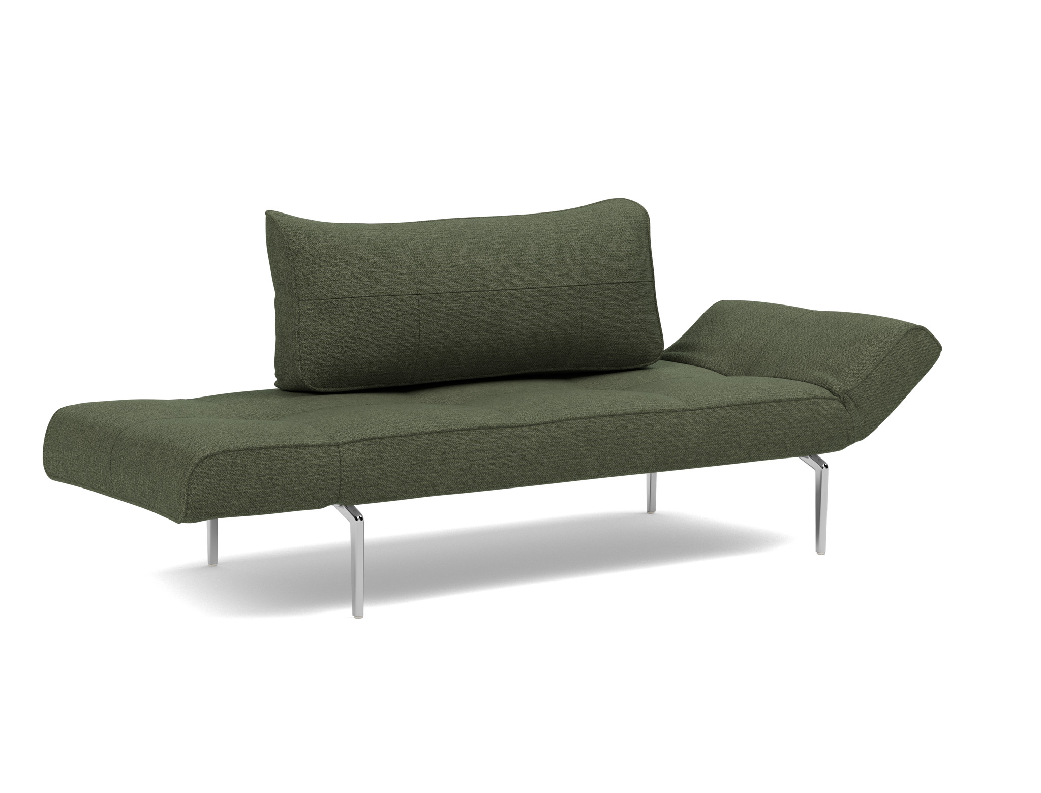 Tagesbett Zeal Strukturierter Stoff Taura 353-Forest Beine Straw Aluminium