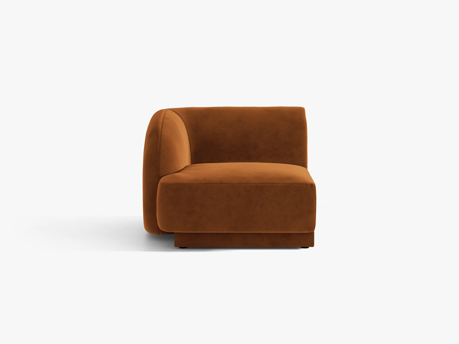 Micadoni Eckmodul Miley 1-Sitzer Samt Bluvel Terrakotta Links