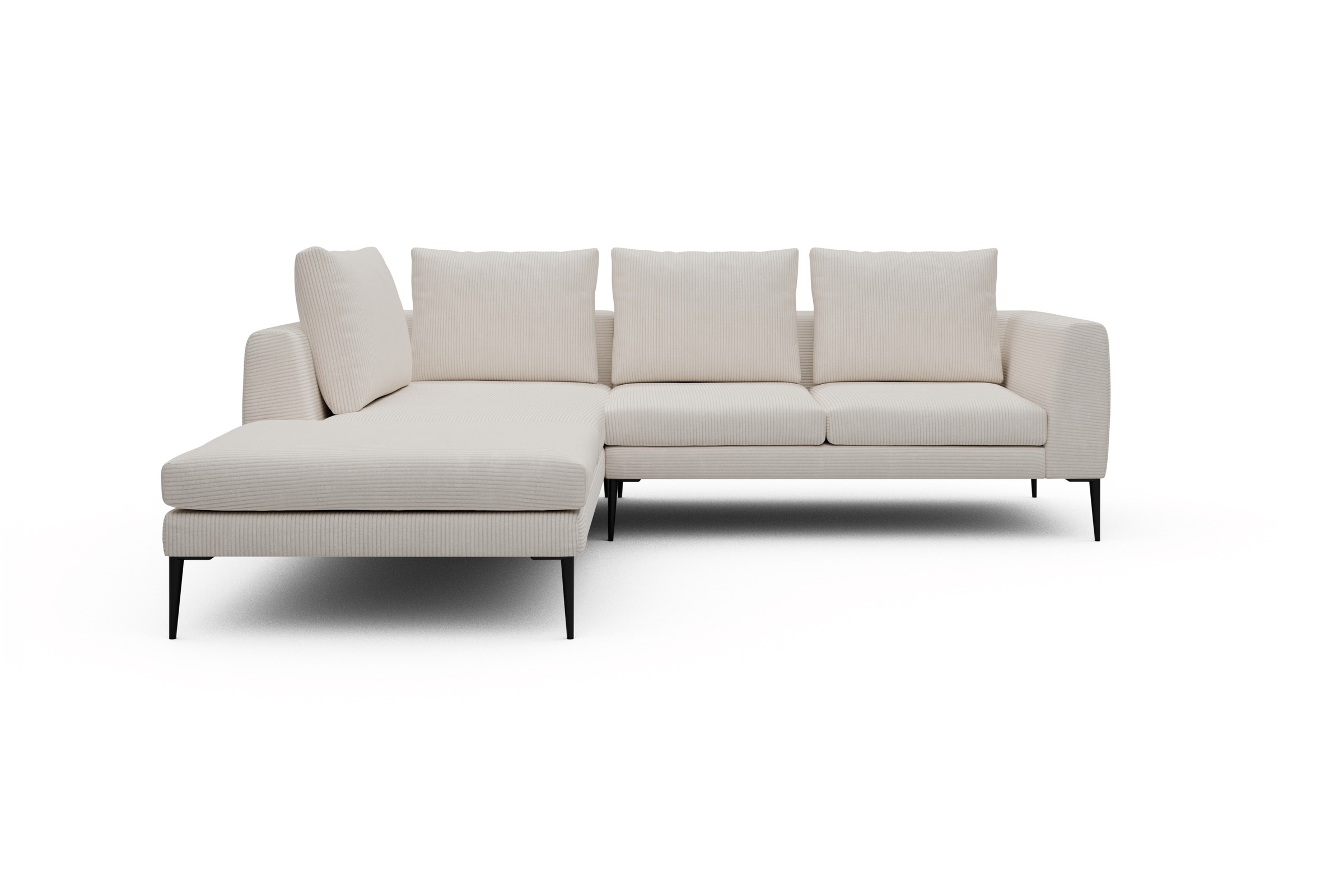 Skandi Home Ecksofa Paul Relax-Ecke links mit 2-Sitzer Corduroy-Ivory moebelfaktor