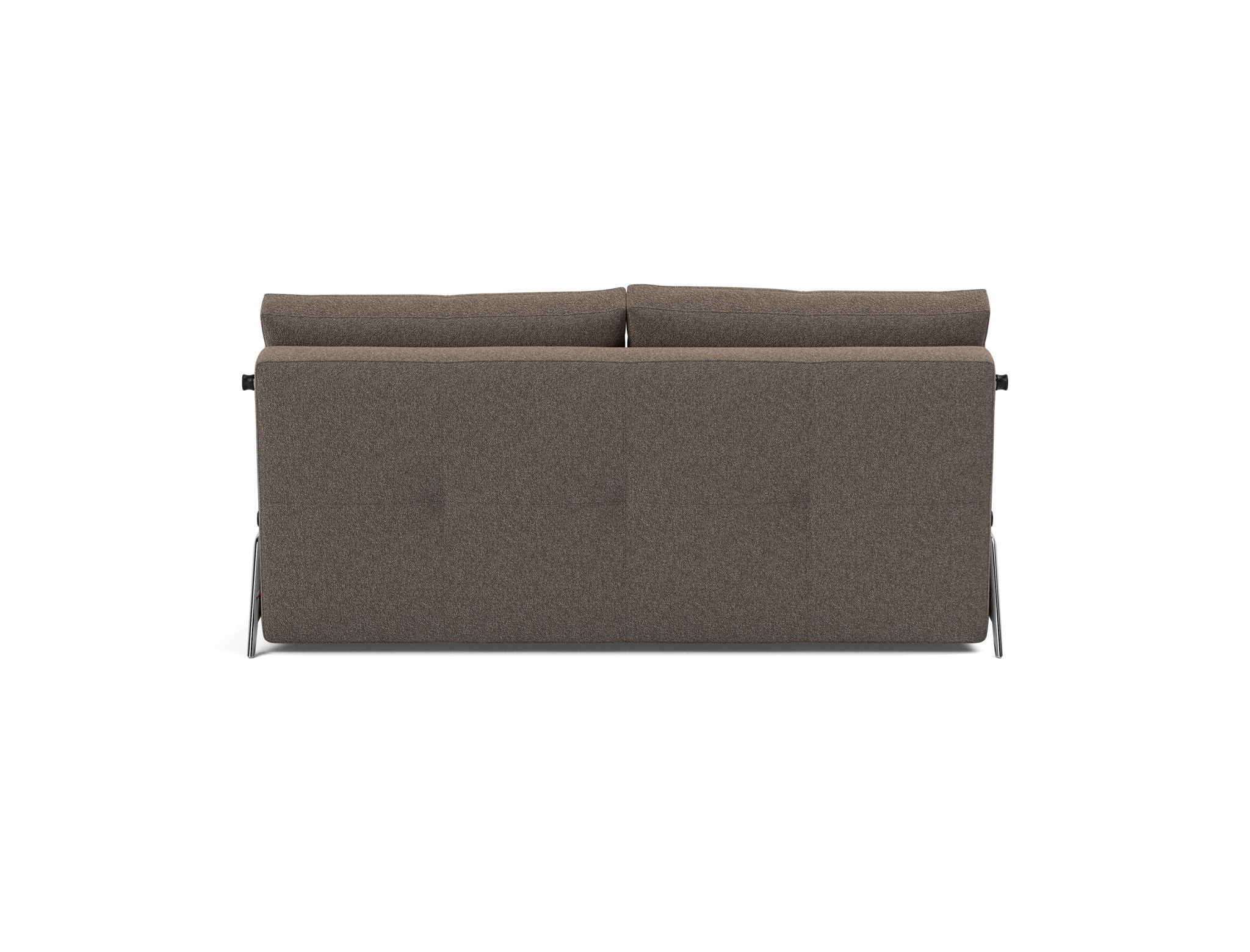 Schlafsofa Cubed 160 Boucle Skandi 530-Taupe Beine Aluminium