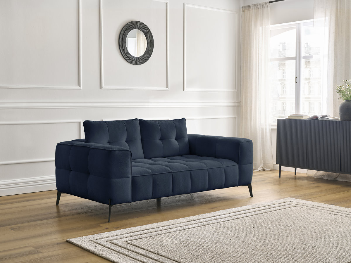 Bobochic Anis Sofa 2-Sitzer Strukturstoff Blau