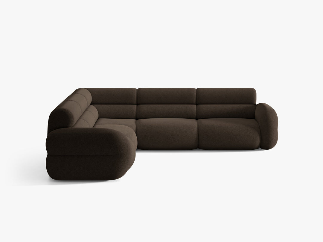 Micadoni Neo Modulares Ecksofa 7-Sitzer Boucle Baloo Braun