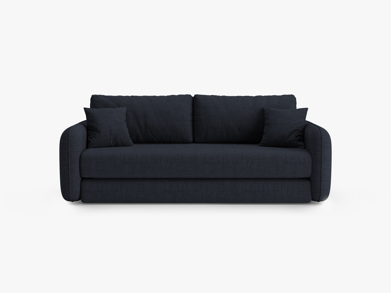 Micadoni Sofa mit Schlaffunktion Dormi 3-Sitzer Strukturierter Stoff Moly Königsblau