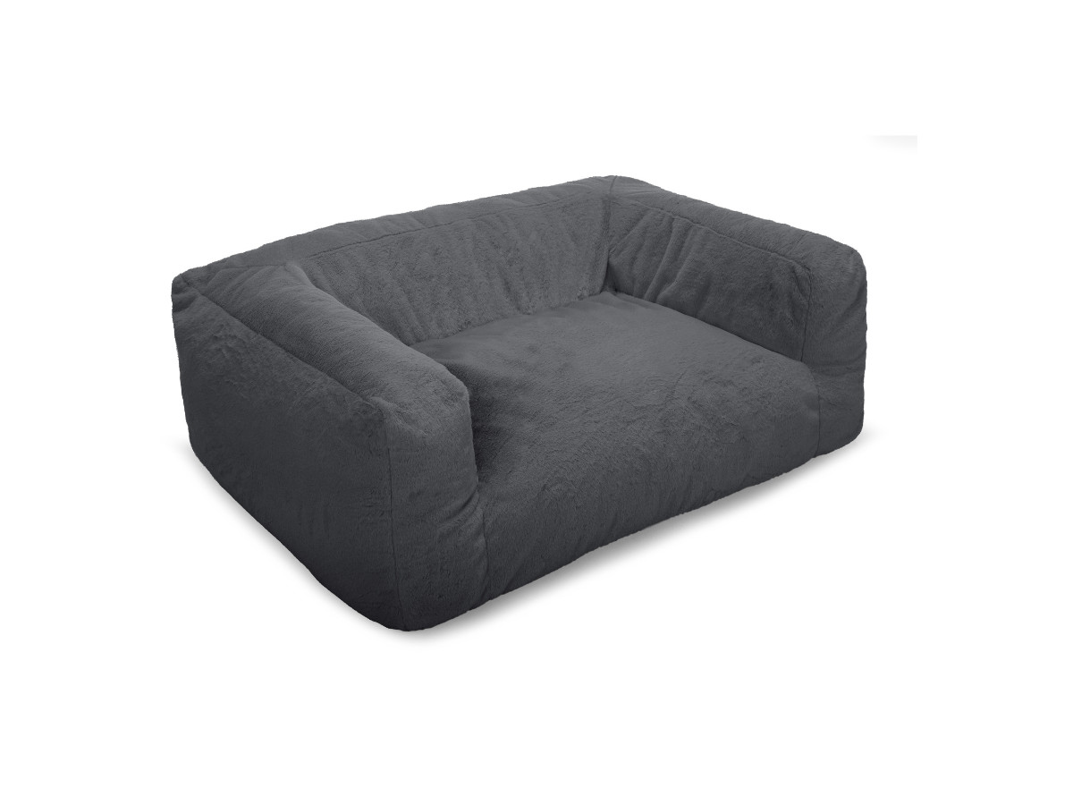 Bobochic Salto Hundekorb Kunstfell Dunkelgrau, Größe XXL (140 cm)