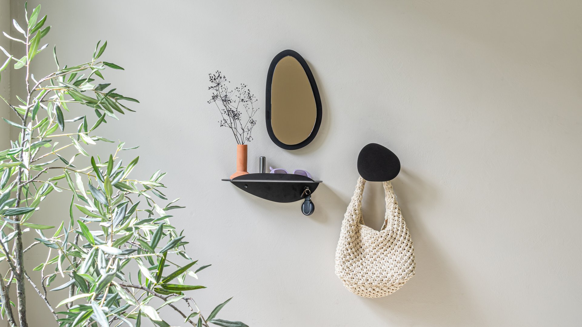 Spinder Design Wandhaken Mani Schwarz