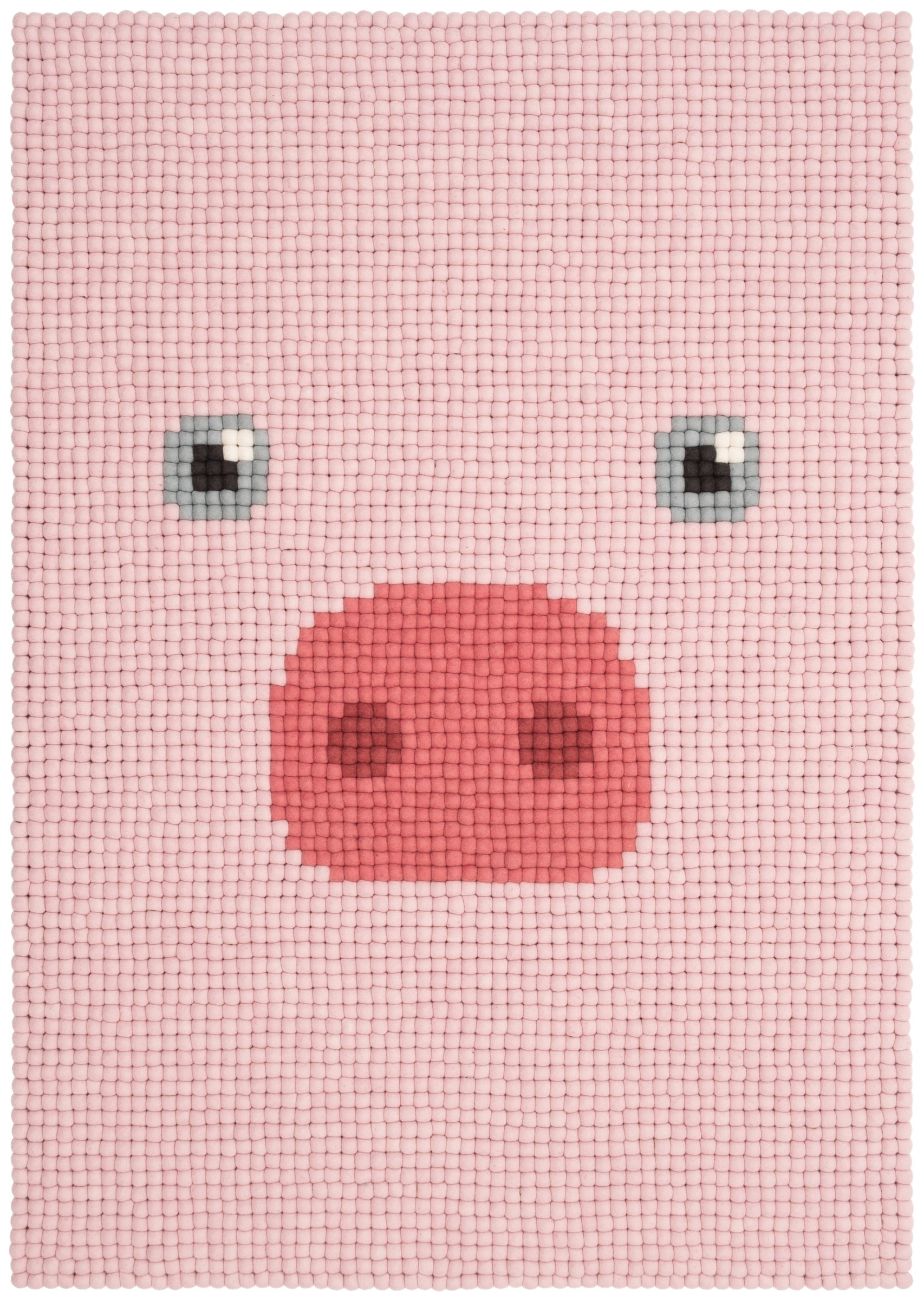 myfelt Friedrich Filzkugelteppich Rosa