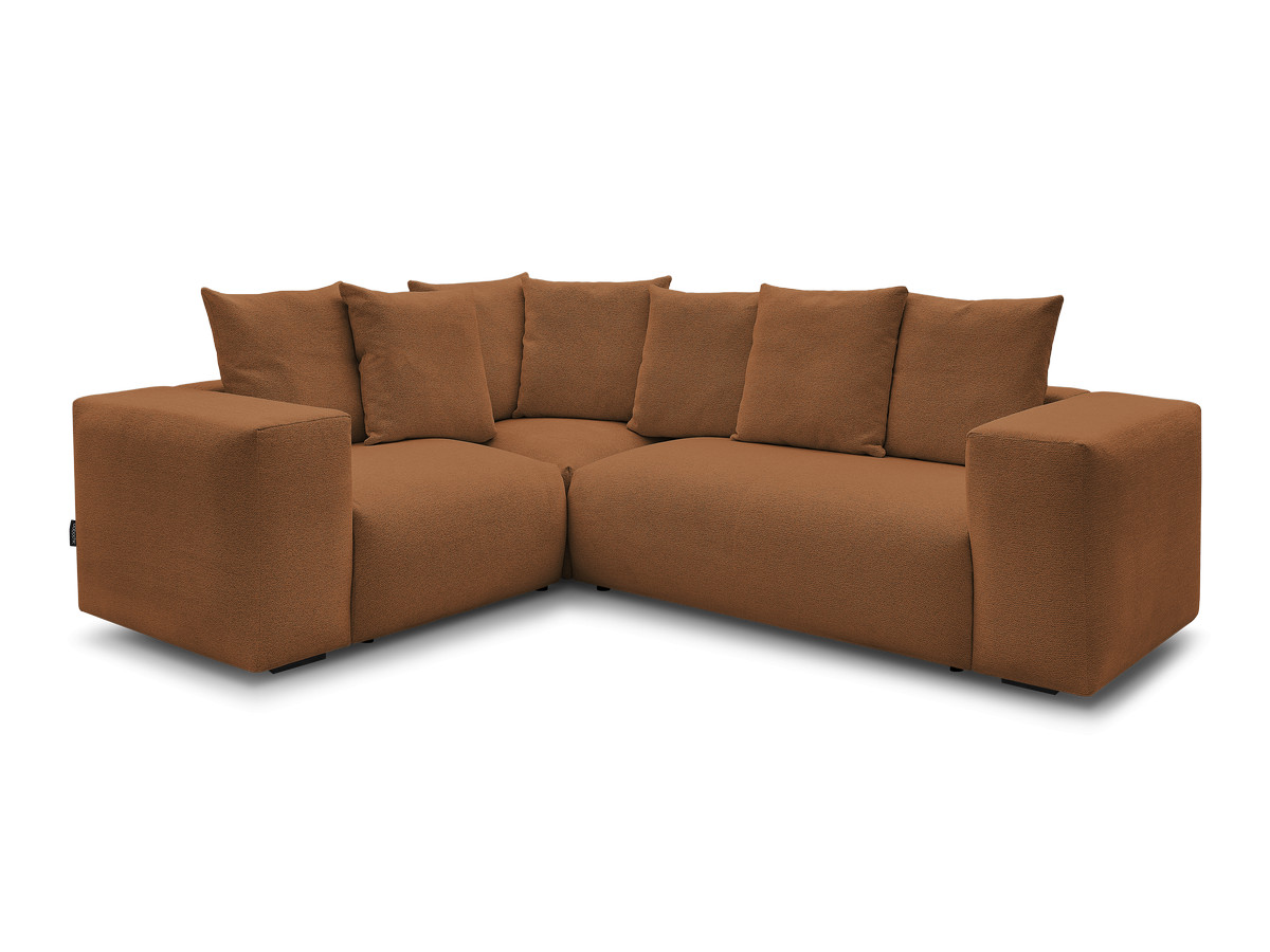 Bobochic Voltaire Ecksofa 268 × 214 cm Melange-Stoff Orange Ecke links