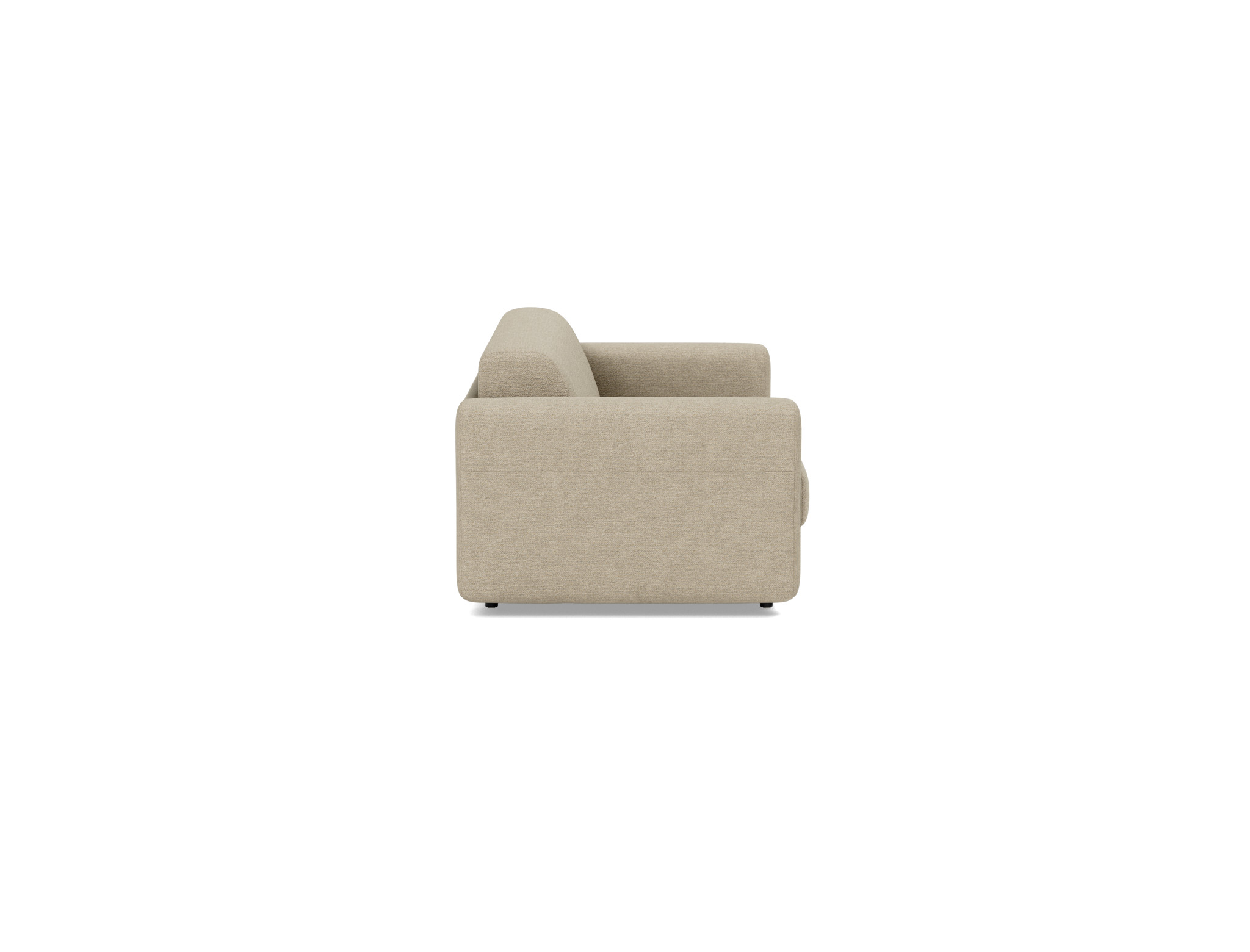Schlafsofa Killian mit Memory-Matratze 140 Strukturierter Stoff Taura 356-Sand
