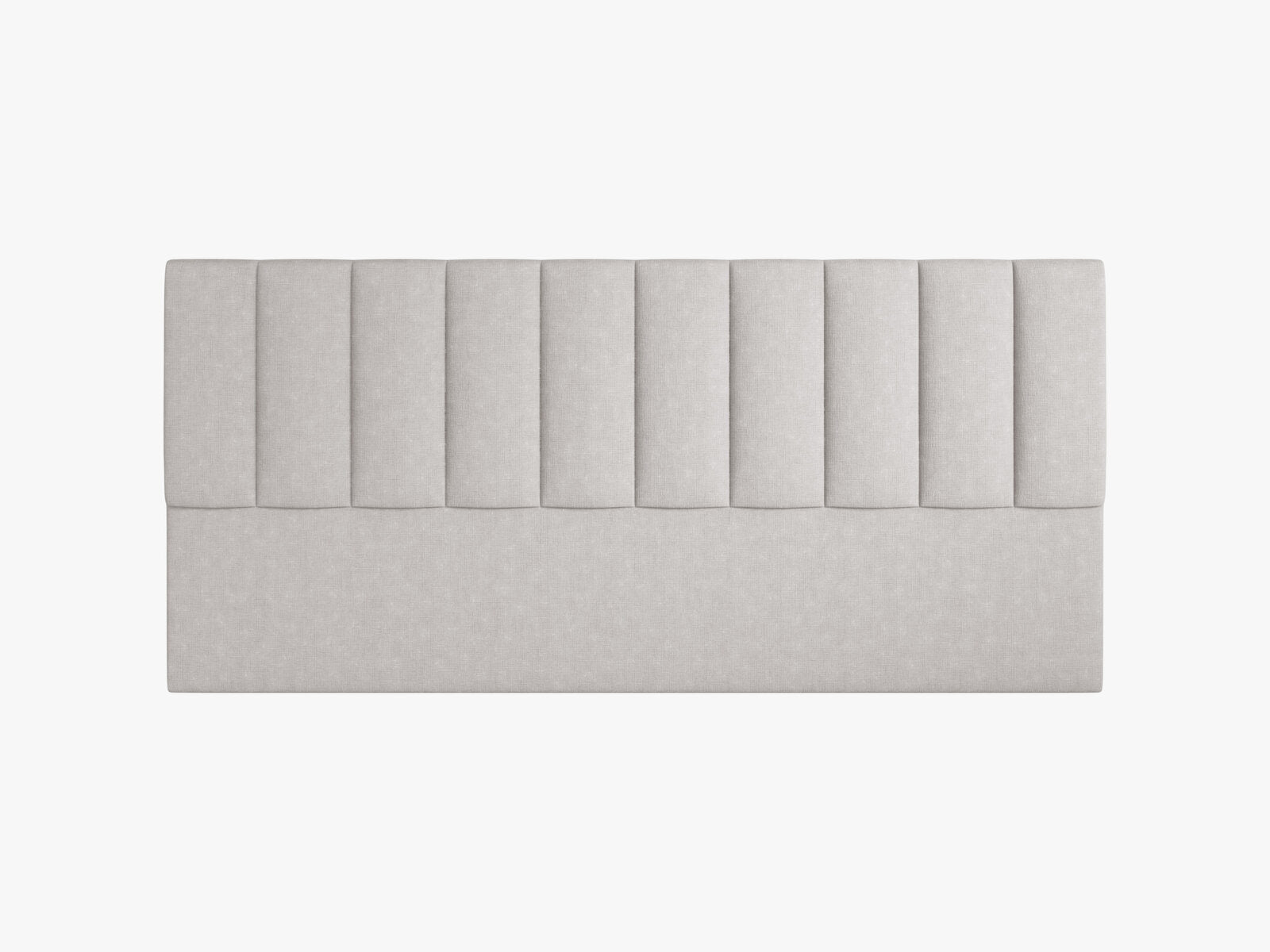 Micadoni Marl Samtiger Kopfteil 140 cm (H 95 cm) Strukturierter Stoff Liberty Hellgrau 200x95
