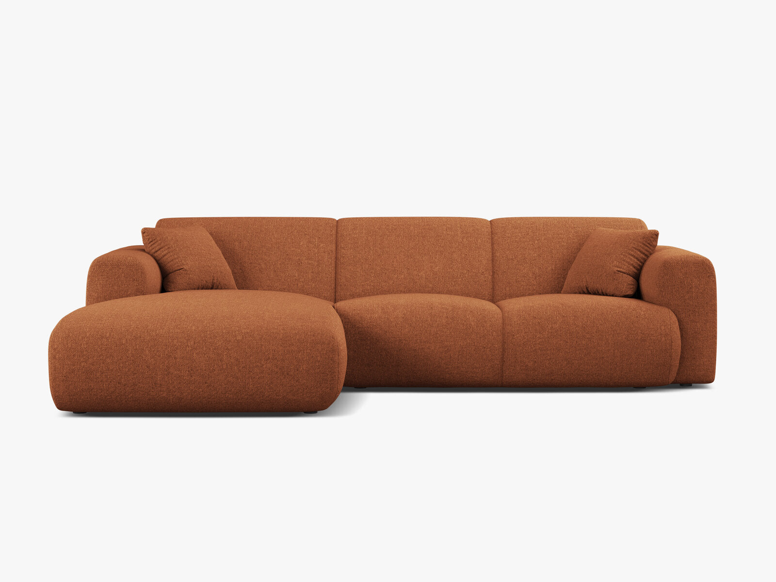 Micadoni Ecksofa Molino 4-Sitzer Links Chenille Eden Ziegel