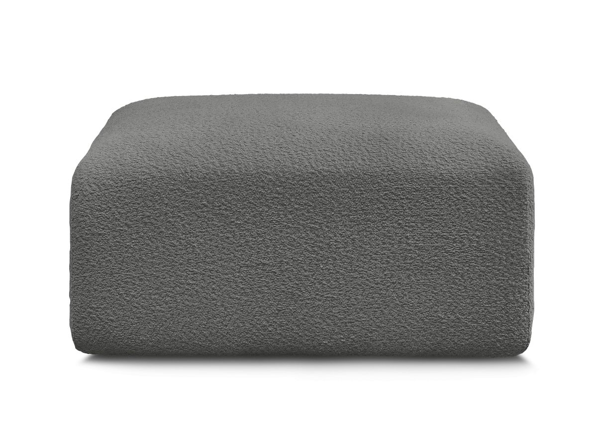 Bobochic Tina Pouf Bouclé-Stoff Dunkelgrau