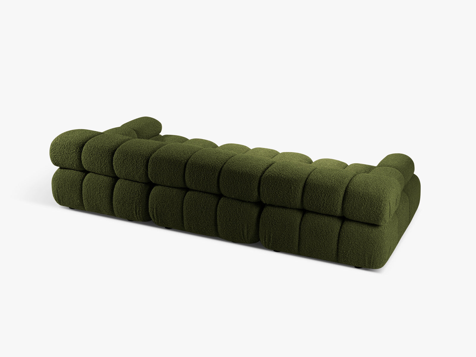 Micadoni Modulares Sofa Bellis 3-Sitzer Boucle Rolf Grün
