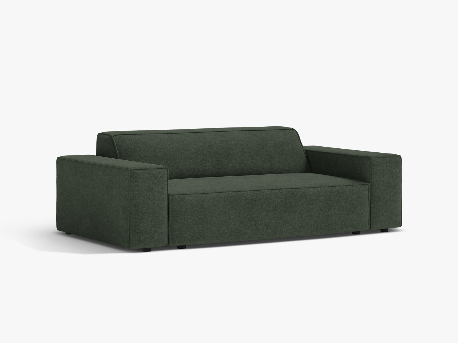 Micadoni Jodie Sofa 2-Sitzer Strukturierter Stoff Liberty Moosgrün