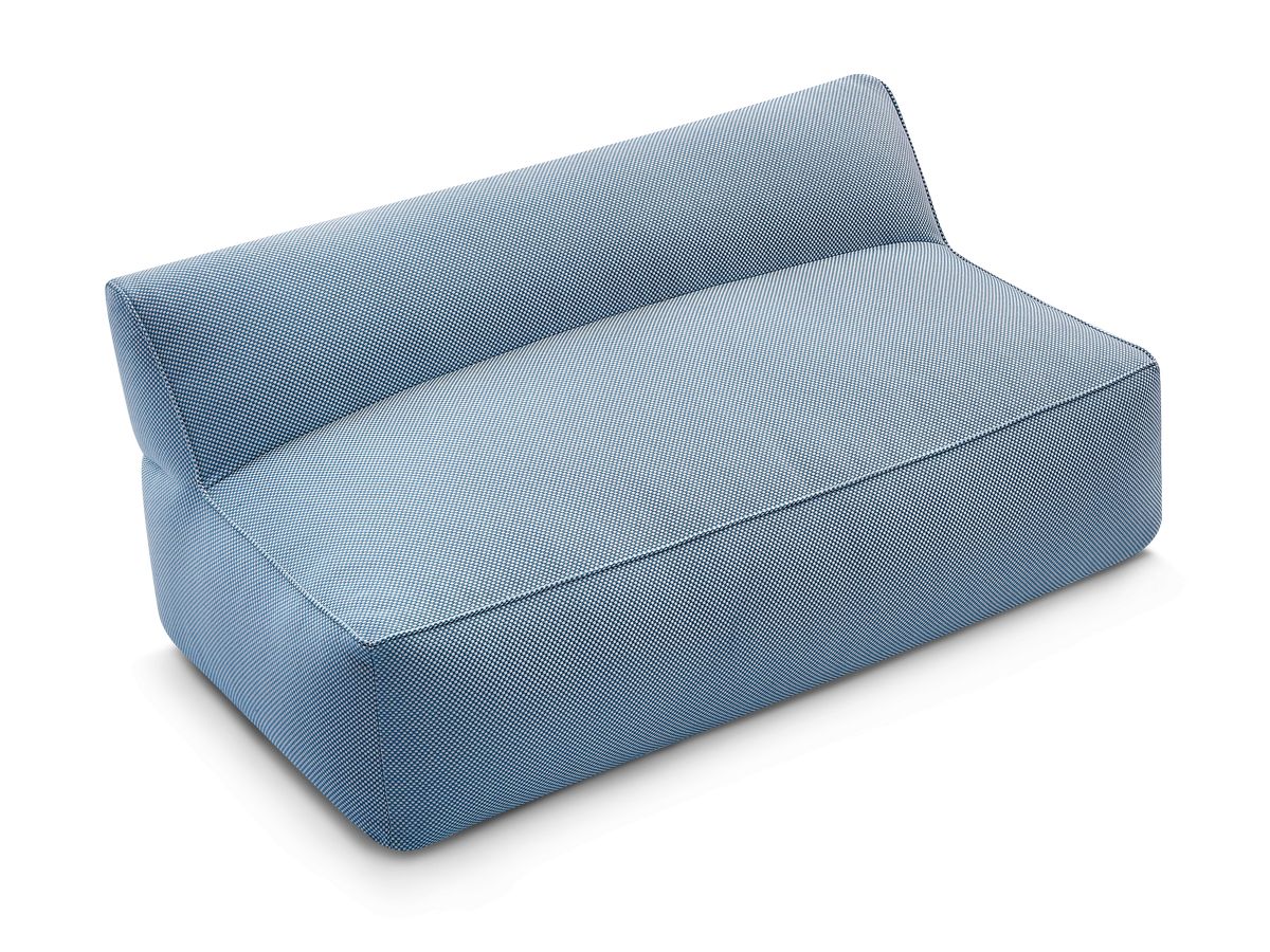 Bobochic Riviera Sofamodul 2-Sitzer Melange-Stoff Dunkelblau