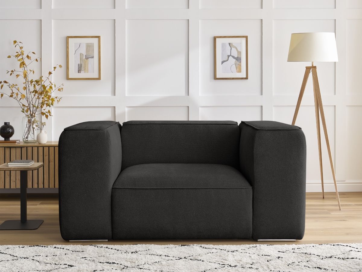 Bobochic Zephyr Sessel Strukturstoff Schwarz