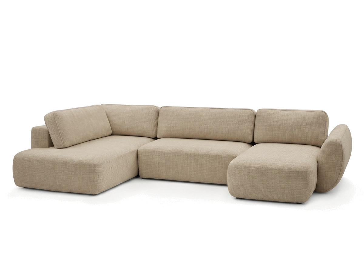 Bobochic Denise Wohnlandschaft Strukturstoff Beige Ecke rechts