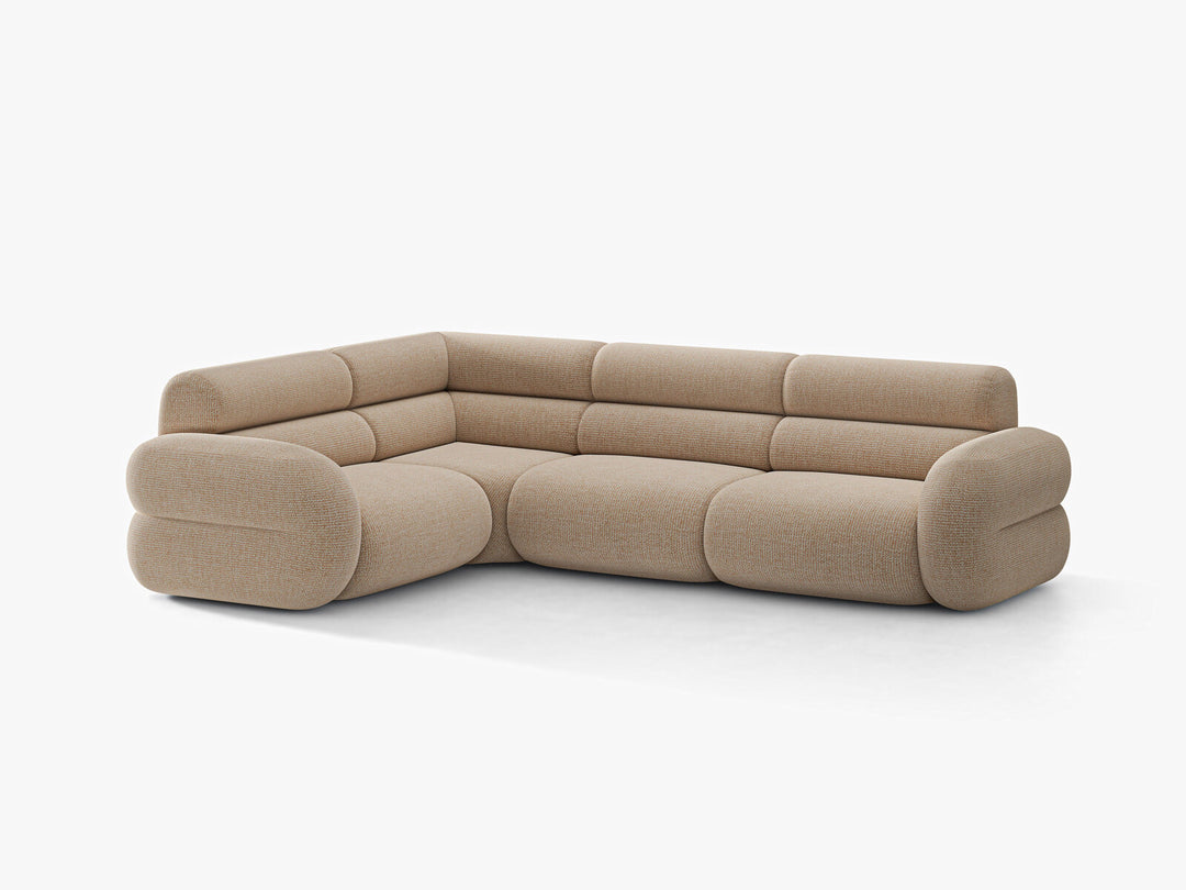 Micadoni Neo Ecksofa 5-Sitzer Rechts Chenille SILENCIO Sand