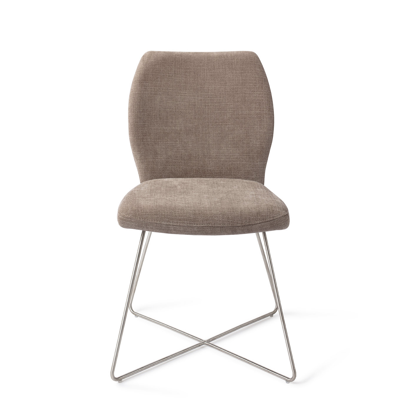 Jesper Home Esszimmerstuhl Ikata Mocha Mist Cross Stahl