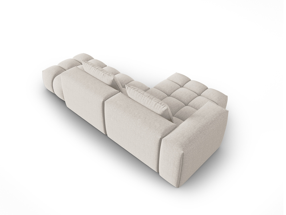 Cosmopolitan Design Ecksofa Verona 4-Sitzer offen Strukturierter Stoff Sorella Beige Links