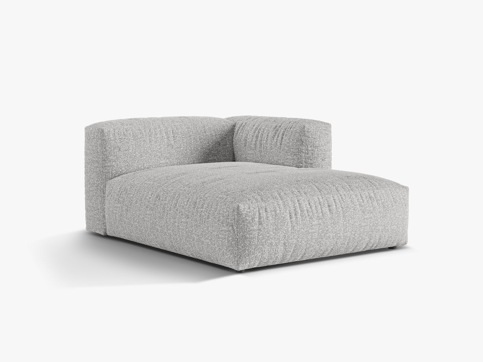 Micadoni Recamiere Martina 1-Sitzer Rechts Boucle Monet Silber