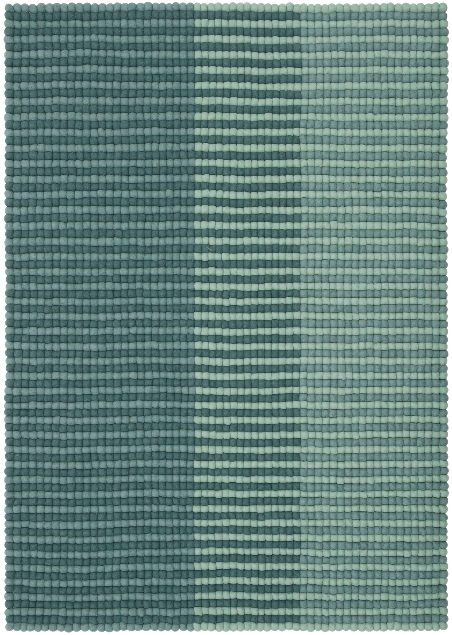 myfelt Sage Filzkugelteppich Grün