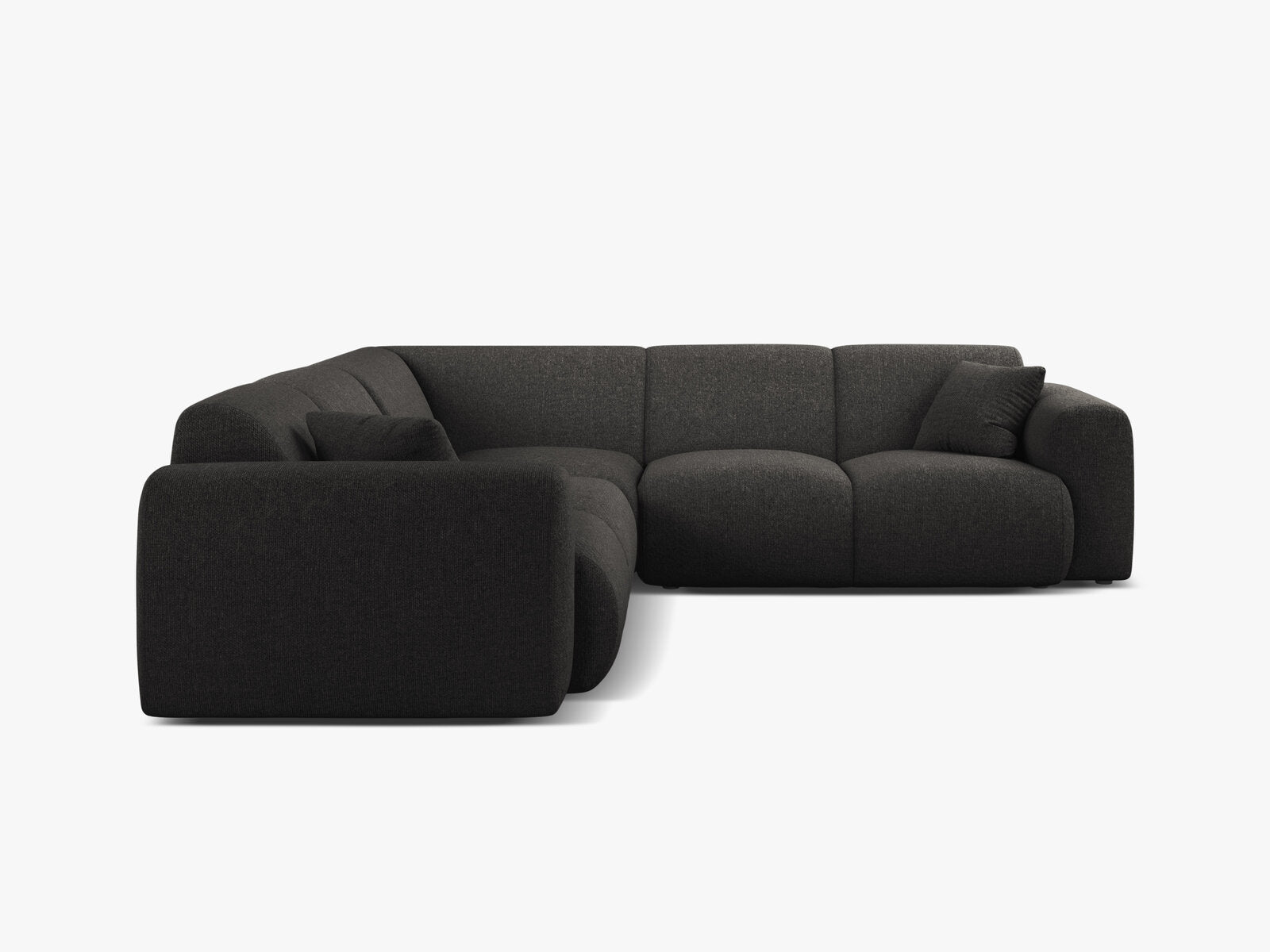 Micadoni Ecksofa Molino 5-Sitzer Chenille Eden Anthrazit