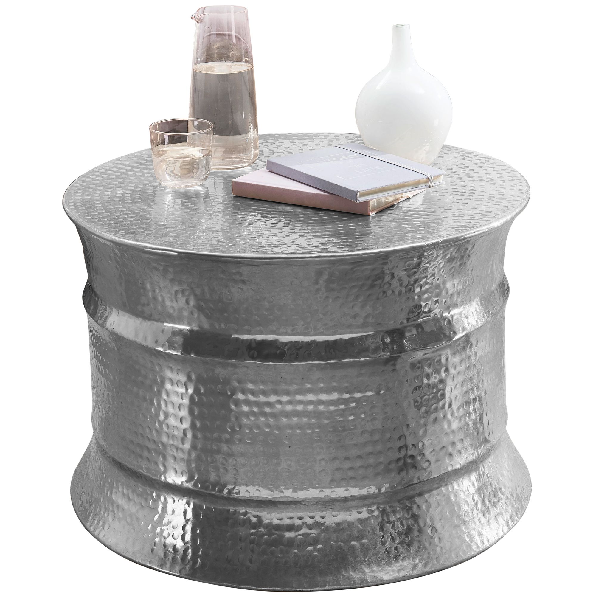 Couchtisch Rorvik Aluminium Silber Ø 62 × H 41 cm
