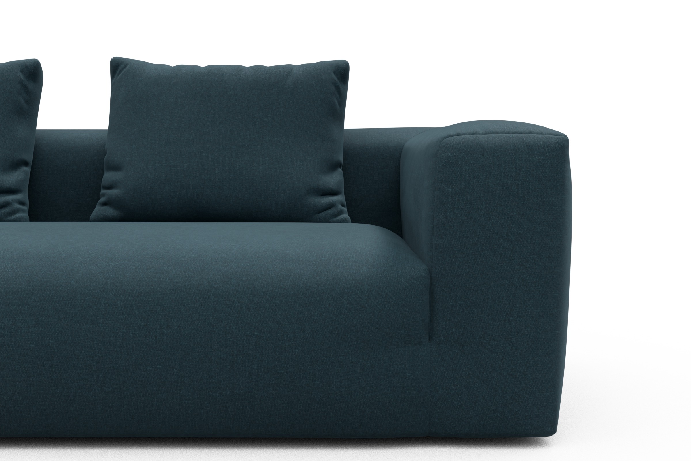 Ecksofa Fred 2x 2,5-Sitzer links offen Satya-Indigo