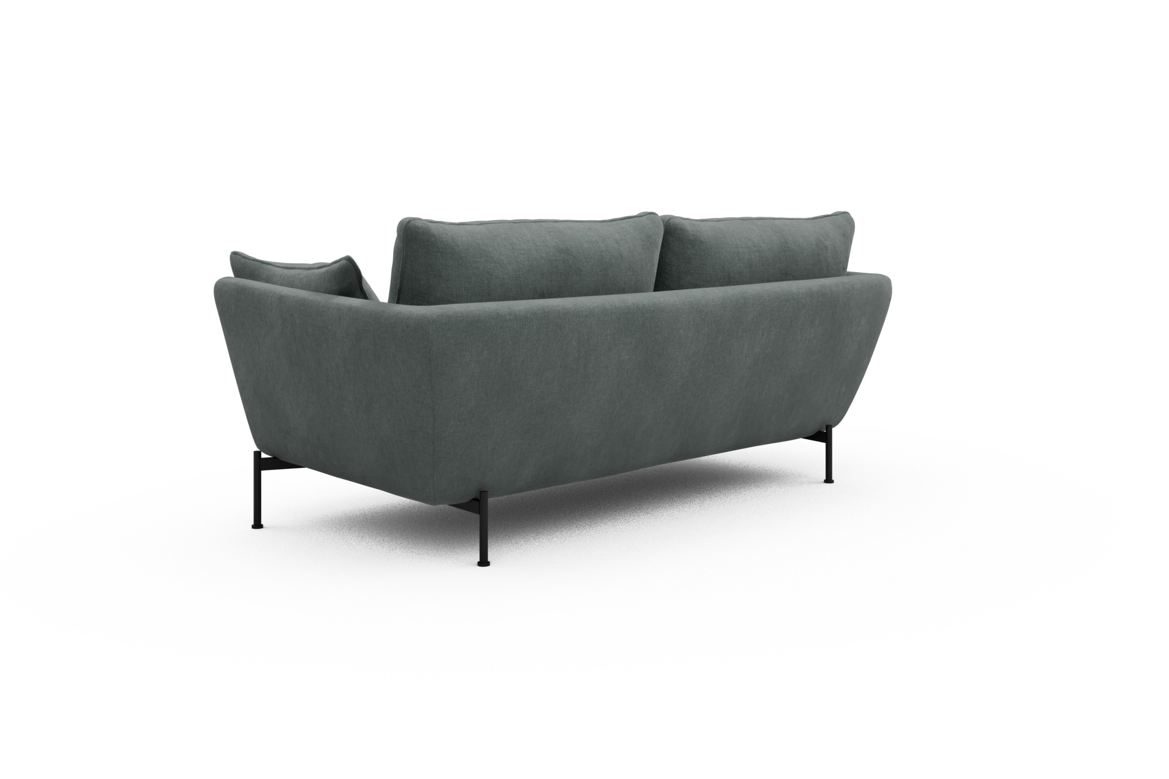 Sofa Anton 2-Sitzer Smooth-Silver-Grey