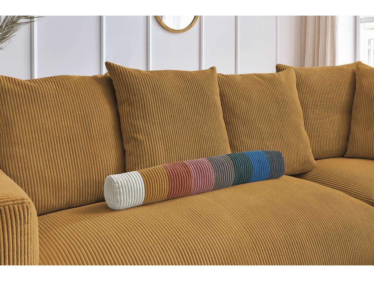 Bobochic Voltaire Ecksofa 268 × 214 cm Cordsamt Gelb Ecke rechts