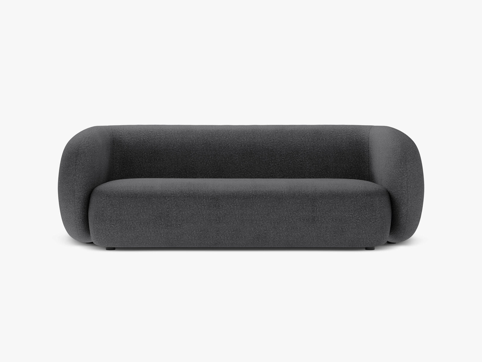 Micadoni Sofa Kate 3-Sitzer Boucle Dunkelgrau