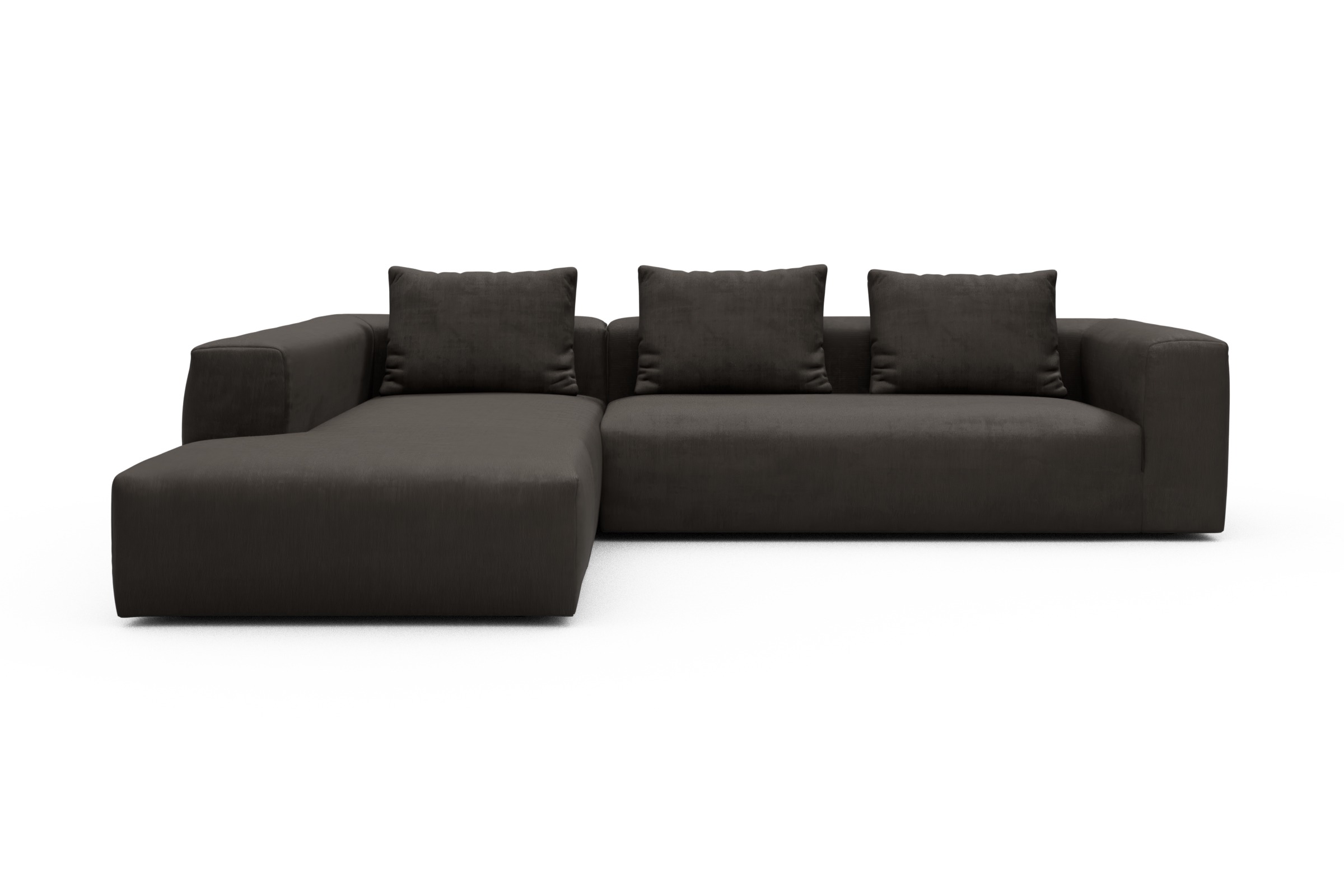 Skandi Home Ecksofa Fred Relax-Ecke links mit 2,5-Sitzer Cordufine-Taupe moebelfaktor