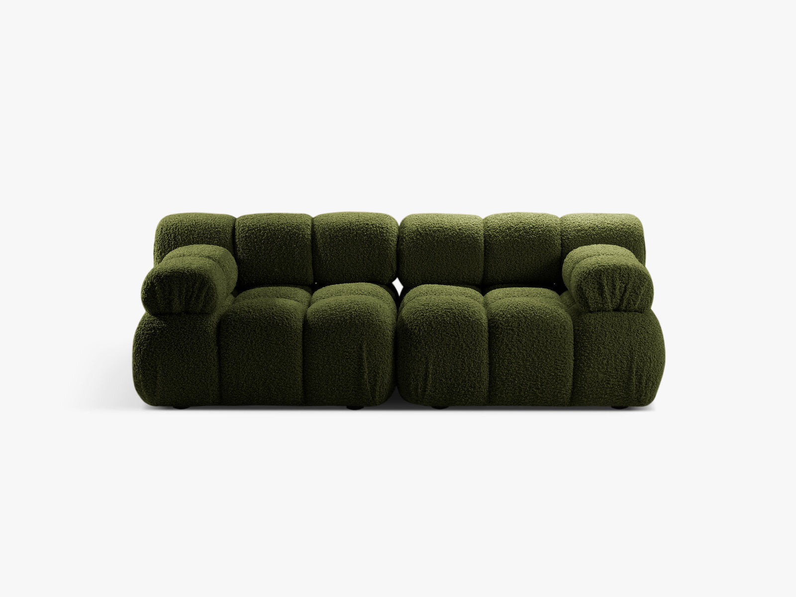 Micadoni Modulares Sofa Bellis 2-Sitzer Boucle Rolf Grün