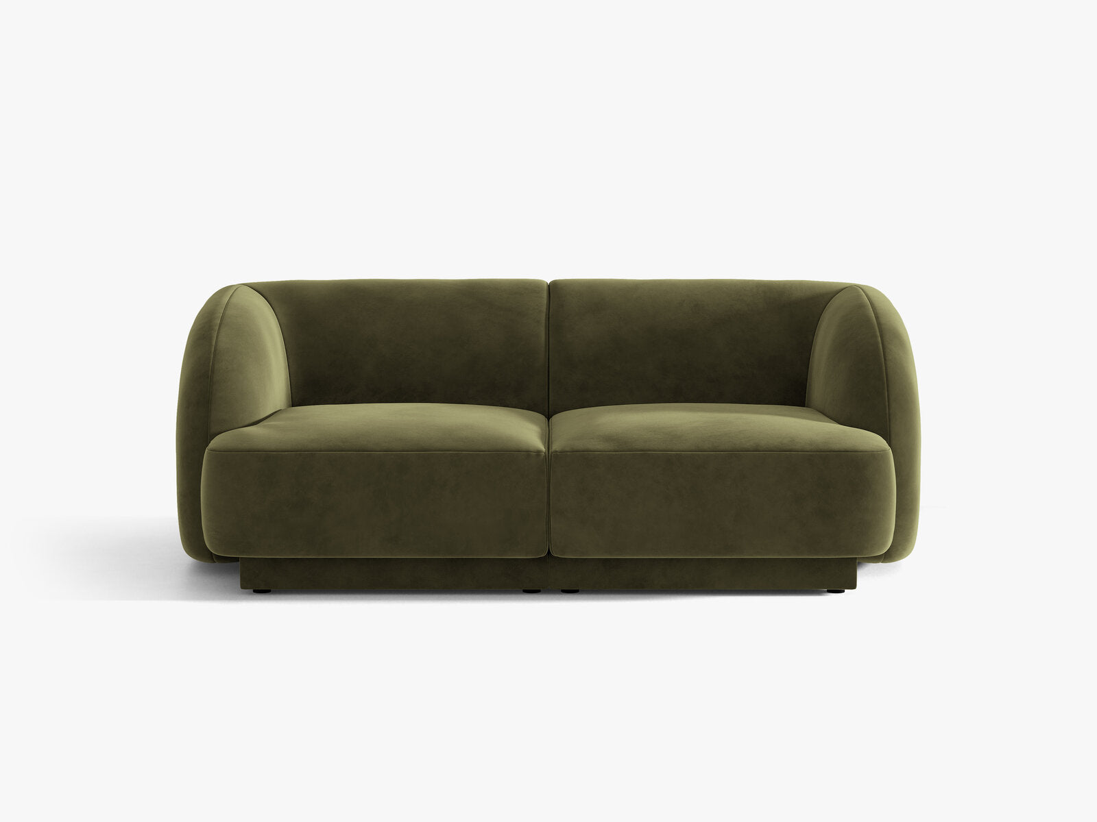 Micadoni Sofa Miley 2-Sitzer Samt Bluvel Grün