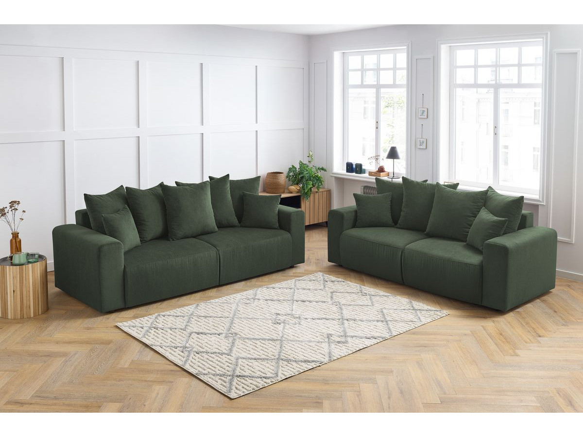 Bobochic Envy Sofa 5-Sitzer Cordsamt Grün