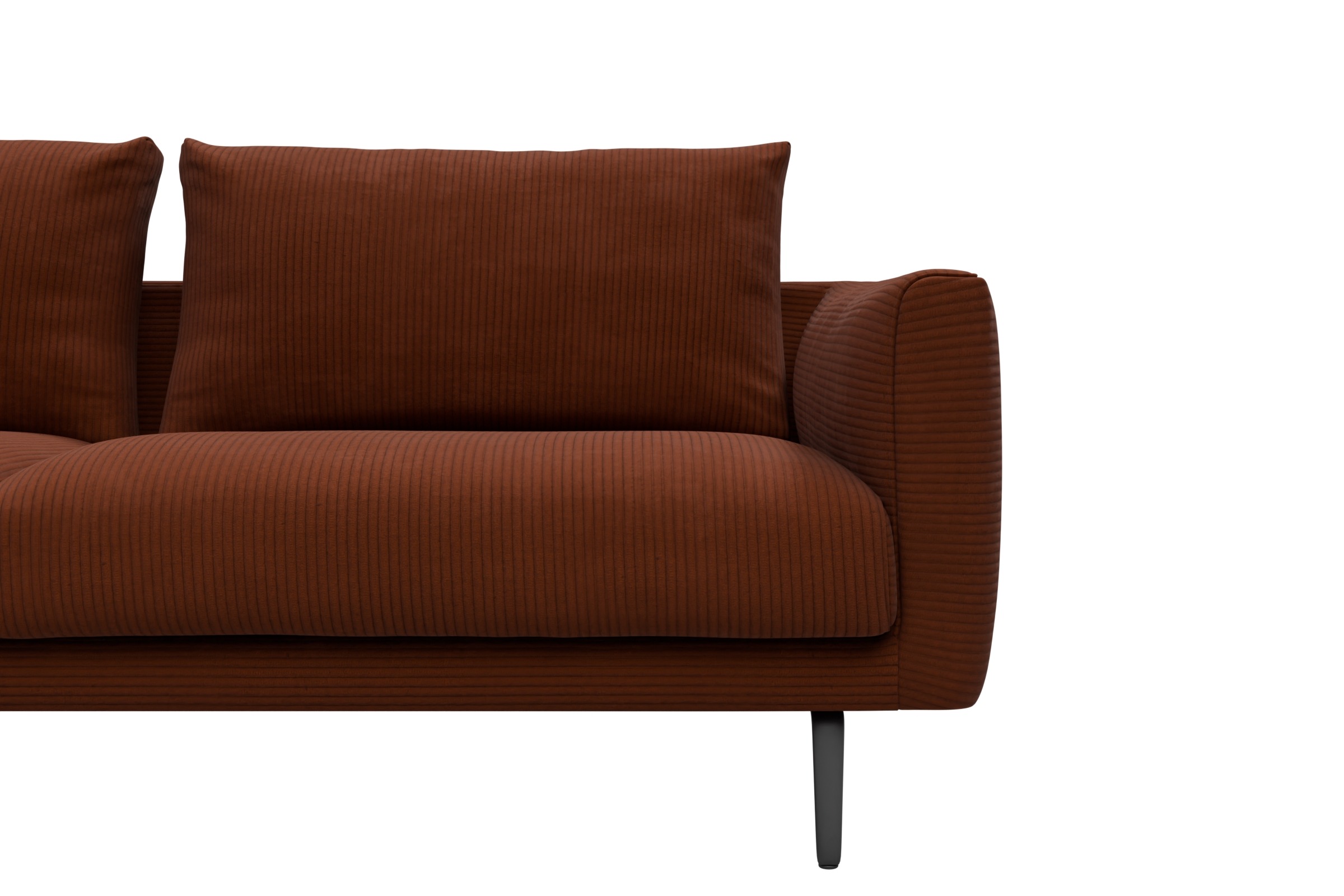 Sofa Karl 2-5-Sitzer Corduroy-Burnt-Orange