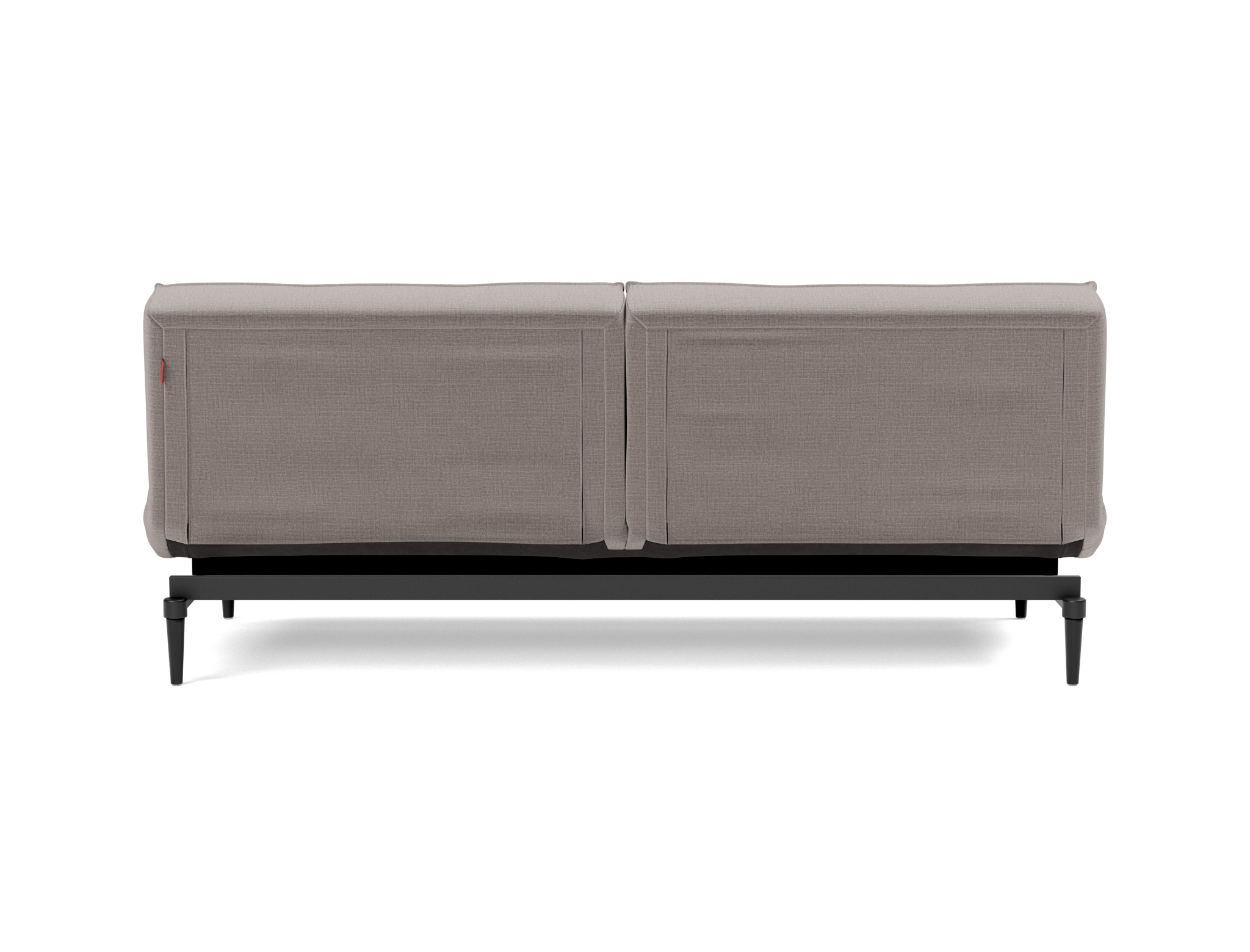 Schlafsofa Splitback Chenille Esina 418-Truffle Beine Styletto Eiche schwarz