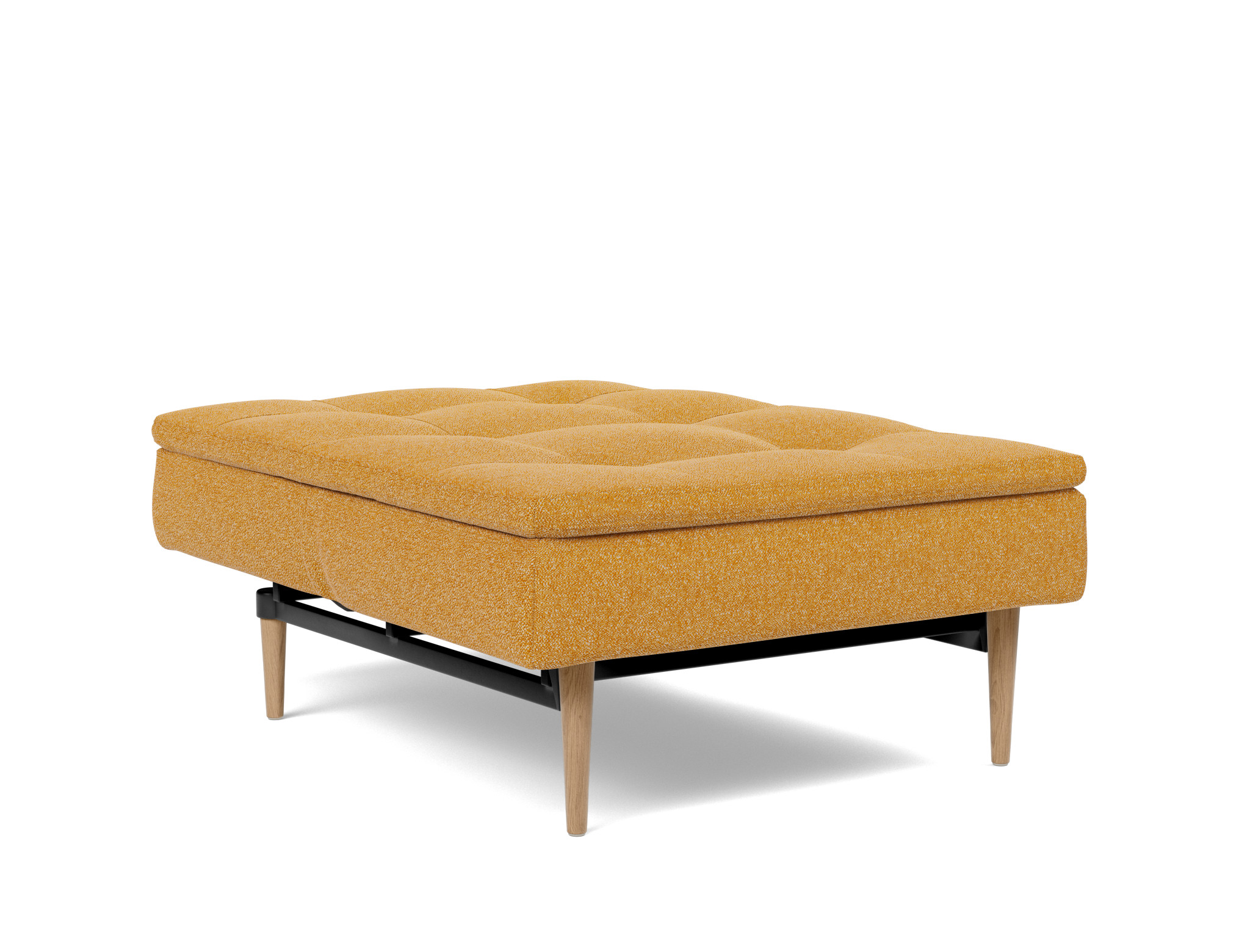 Sessel Dublexo Boucle Skandi 536-Ochre Beine Styletto Eiche hell