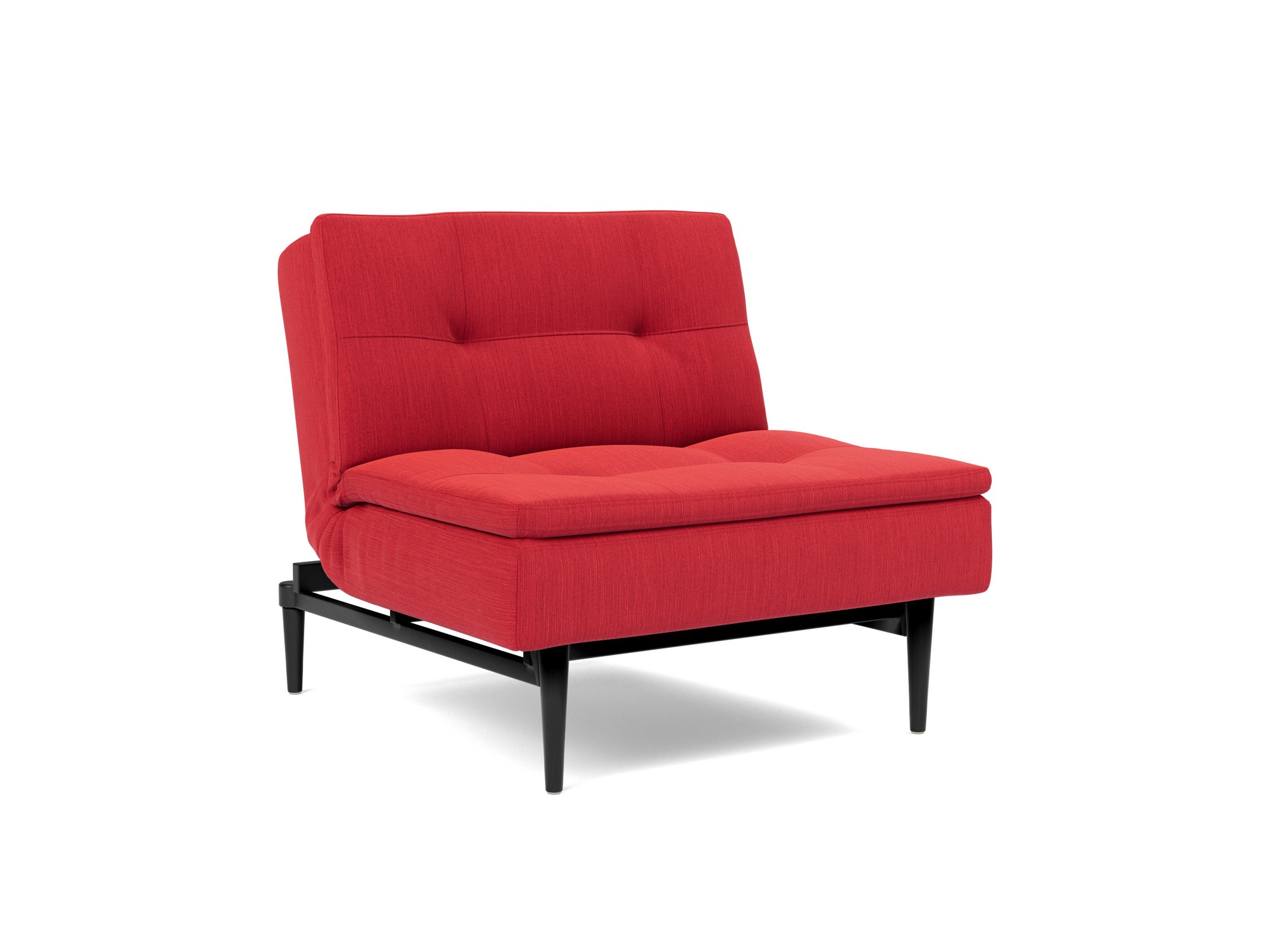 Sessel Dublexo Flachgewebe Elegance 511-Red Beine Styletto Eiche schwarz