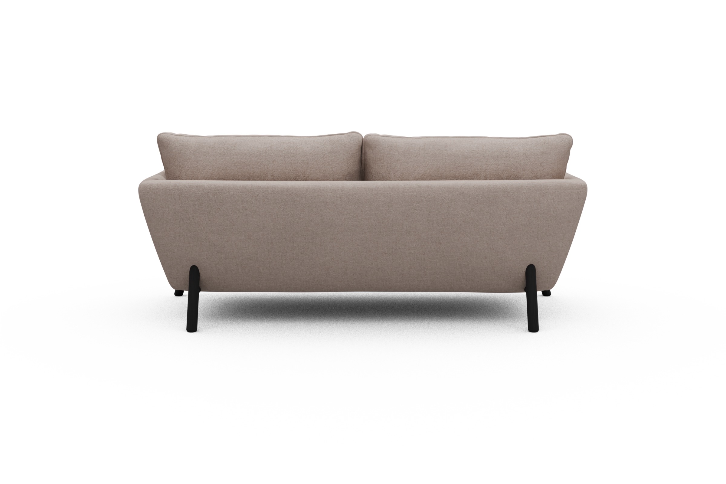 Sofa Emil 2-Sitzer Beinfarbe Eiche Schwarz Weda-Sand